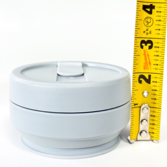 (2) STOJO Reusable 12oz Silicone Collapsible To-Go Cups – Cashmere Gray ☕🧃🌱 - Picture 5 of 7